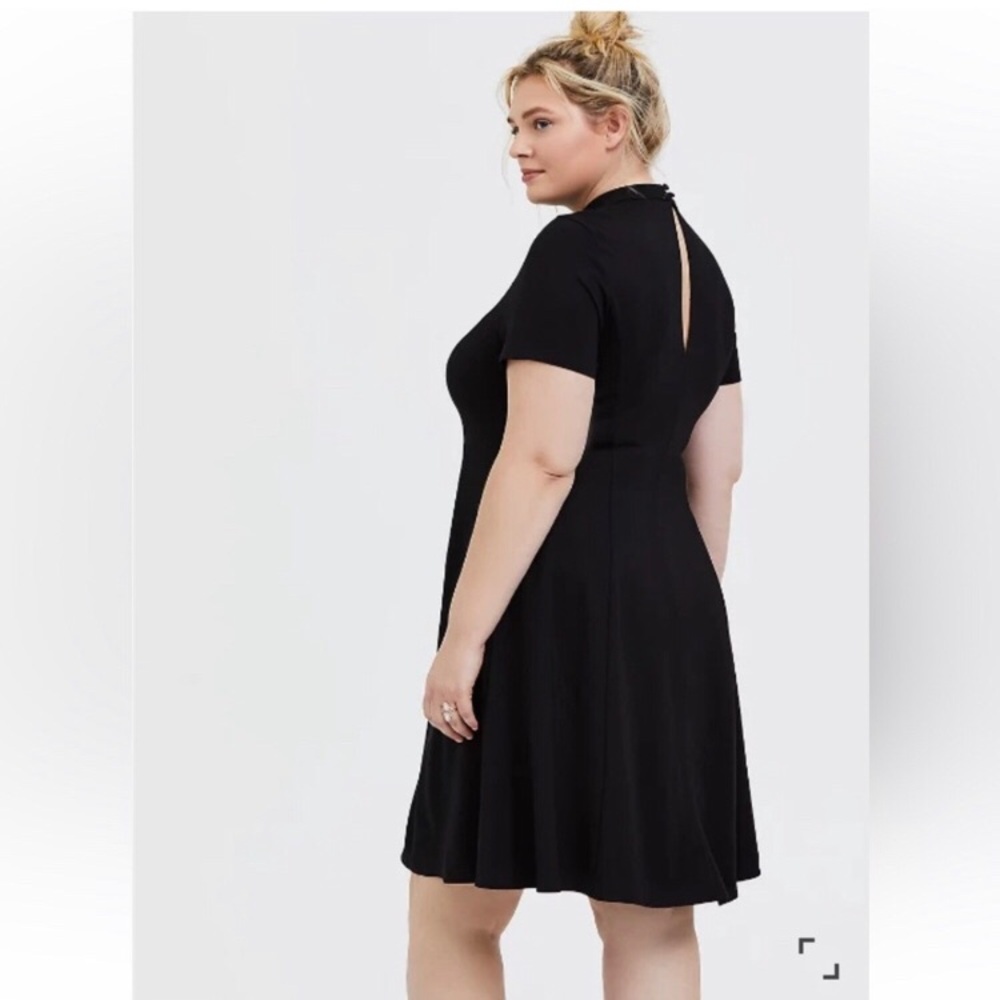 Torrid Mock Neck Skater Dress - Picture 2 of 5